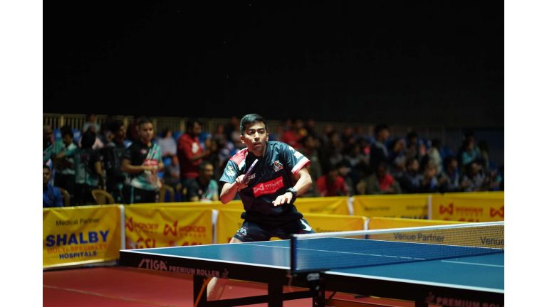 Third UTT National Ranking Table Tennis Championships: Harmeet Desai in action. (Courtesy: Press Release)