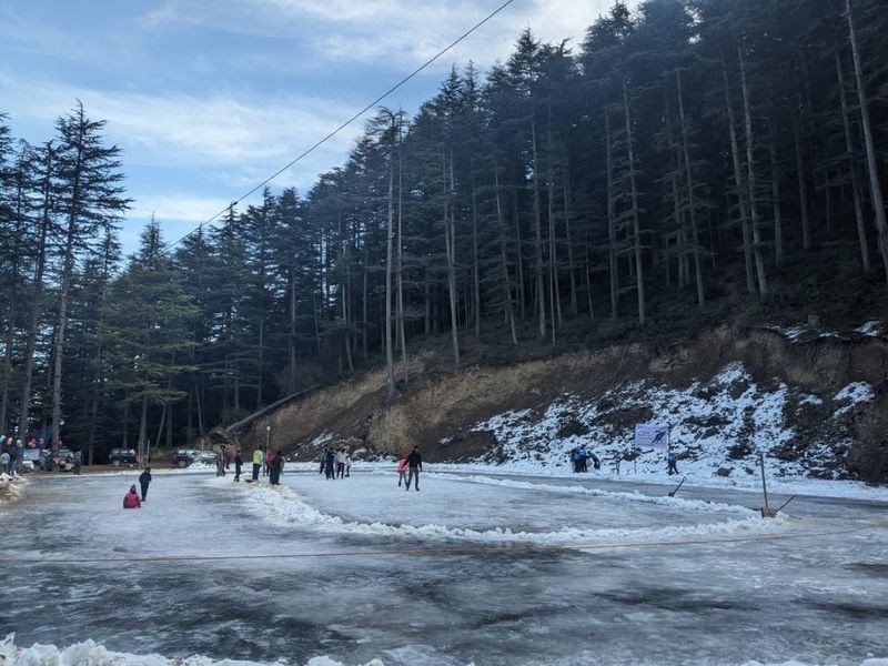 Volleyball Ground Turned Into Olympic-Sized Ice Skating Rink In Shimla