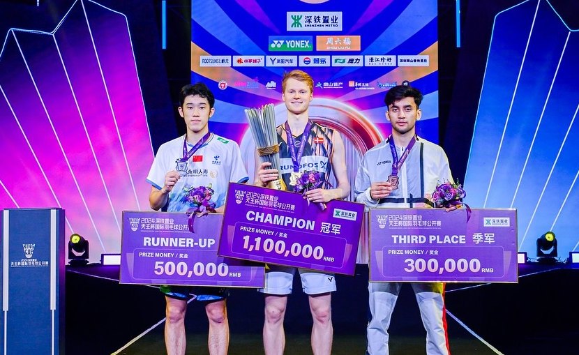 Lakshya Sen Clinches Bronze; Anders Antonsen Wins King Cup International Badminton Open 2024