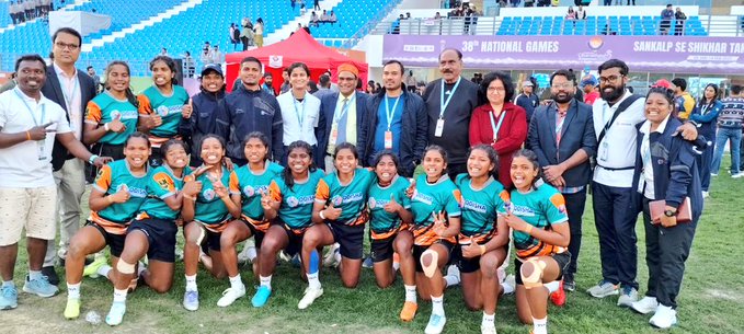 38th National Games 2025 Uttarakhand: Odisha Women Defend Rugby 7s Title