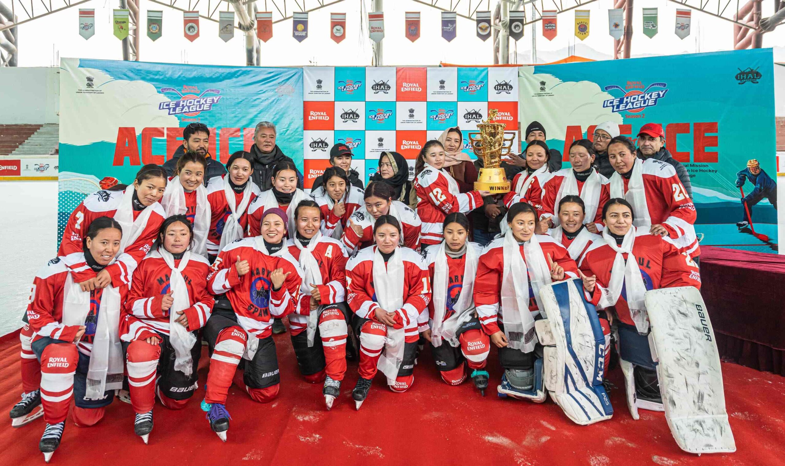 Maryul Spamo Defend Royal Enfield Ice Hockey League Women’s Title