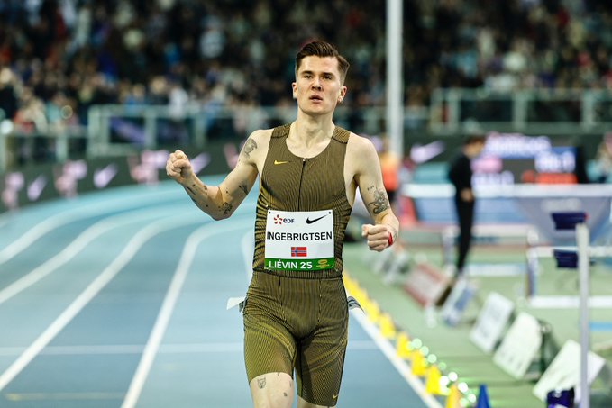 WATCH: Jakob Ingebrigtsen Breaks 1500m World Record And Mile Records At World Athletics Indoor Tour Gold